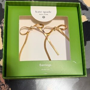 Kate Spade Gold Ribbon Earrings